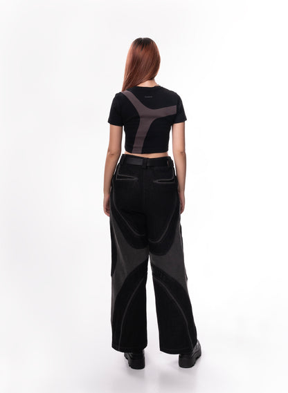 FLUX CHARCOAL BLACK BABY TEE