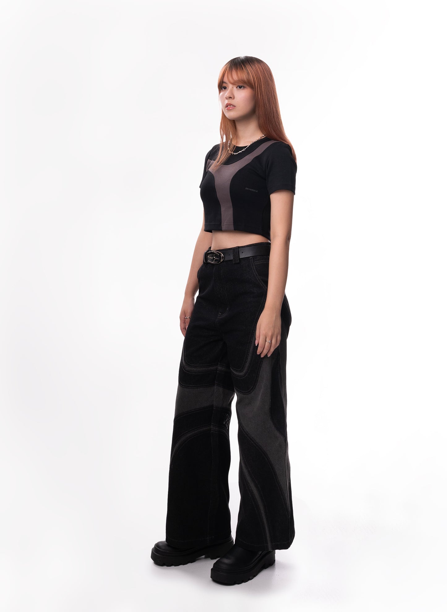 FLUX CHARCOAL BLACK BABY TEE